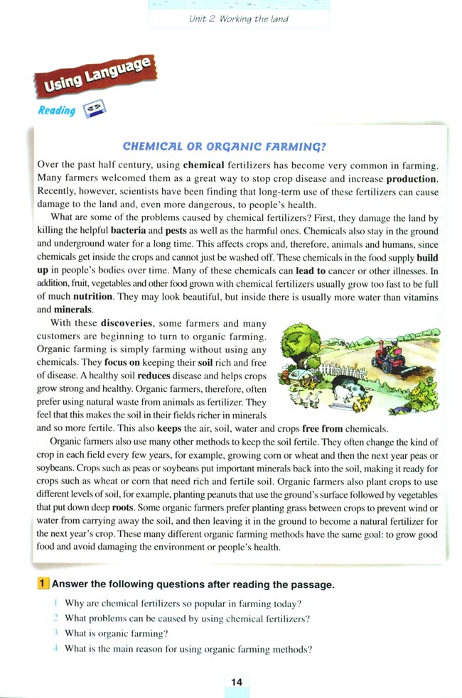Unit 2 Working the land(第14页)