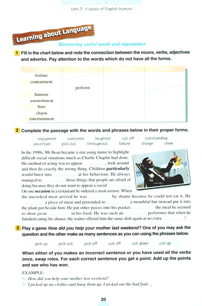 Unit 3 A taste of English humour(第20页)