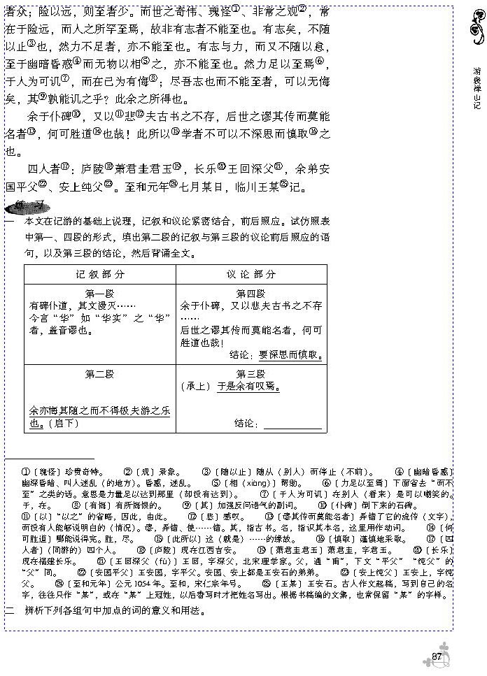 18 游褒禅山记(第87页)