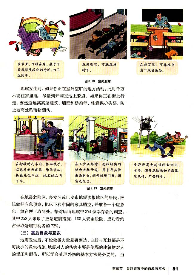 第三节 自然灾害中的自救与互救(第81页)