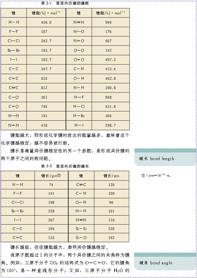 &nbsp;&nbsp;第一节 共价键(第34页)