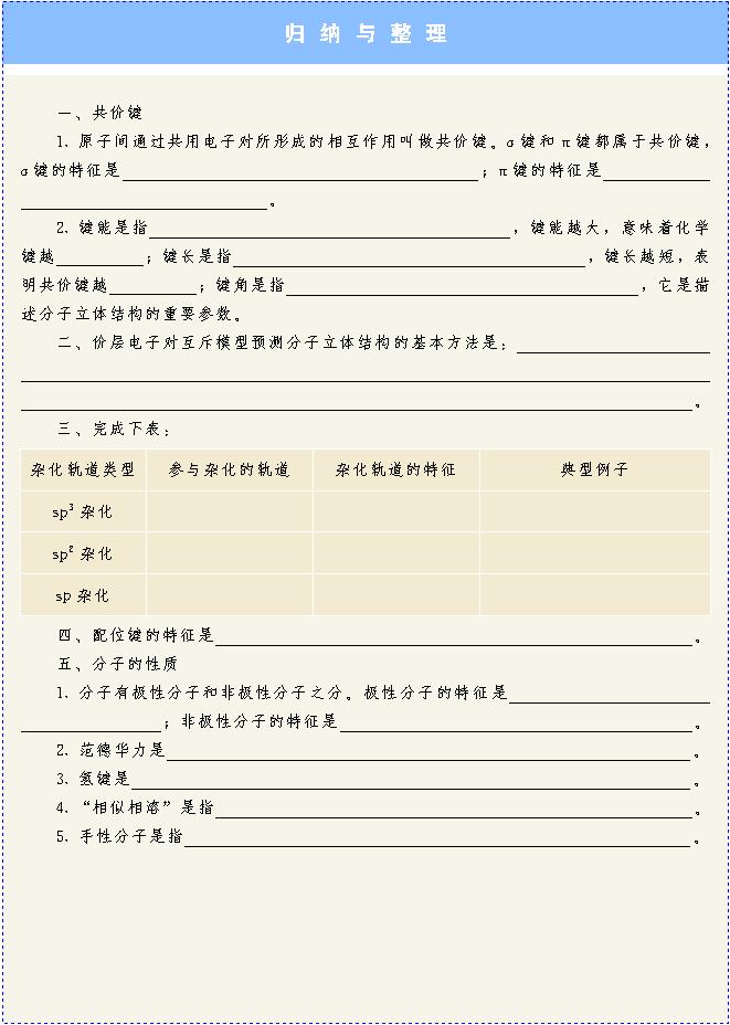 &nbsp;&nbsp;归纳与整理 复习题(第59页)