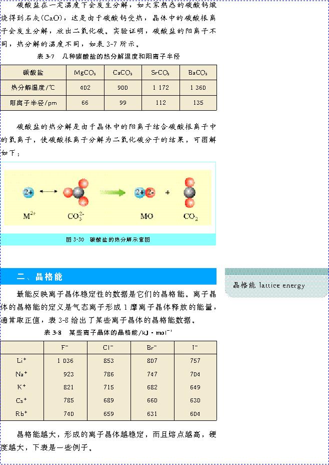 &nbsp;&nbsp;第四节 离子晶体(第82页)