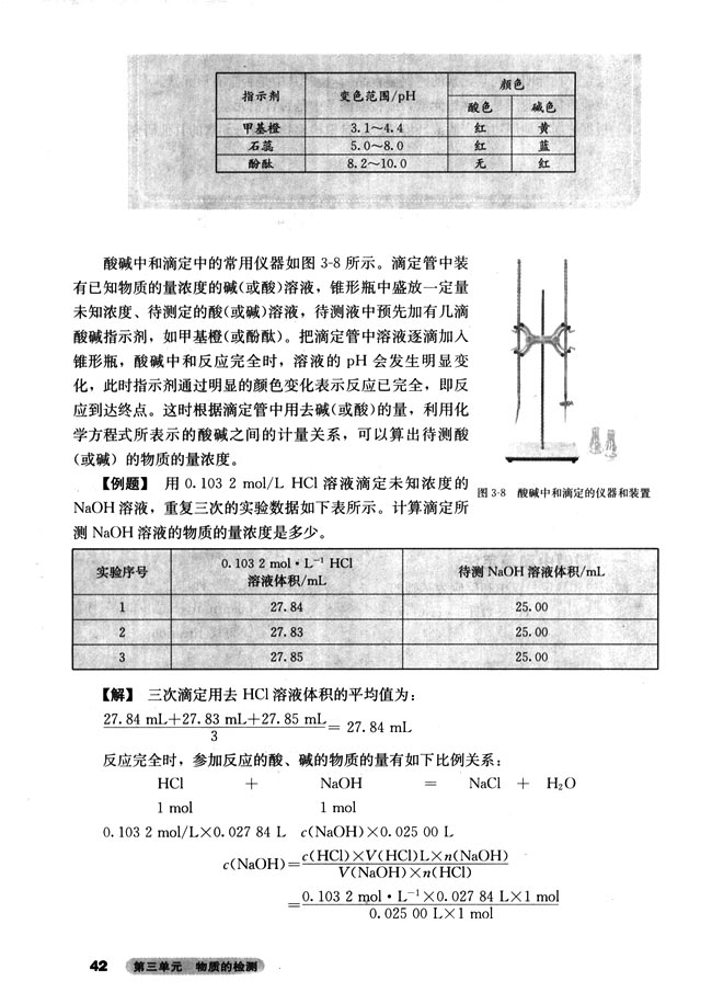 课题二 物质含量的测定(第42页)