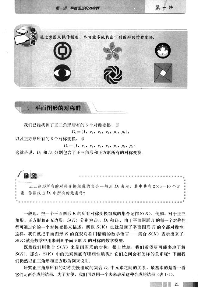 三 平面图形的对称群(第21页)