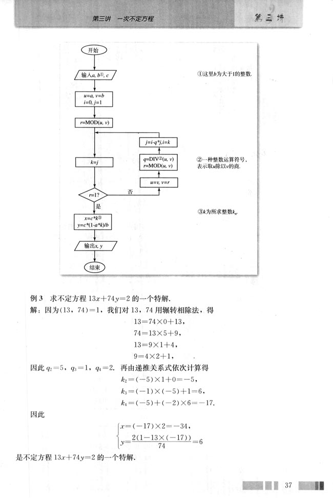 二 二元一次不定方程的特解(第37页)