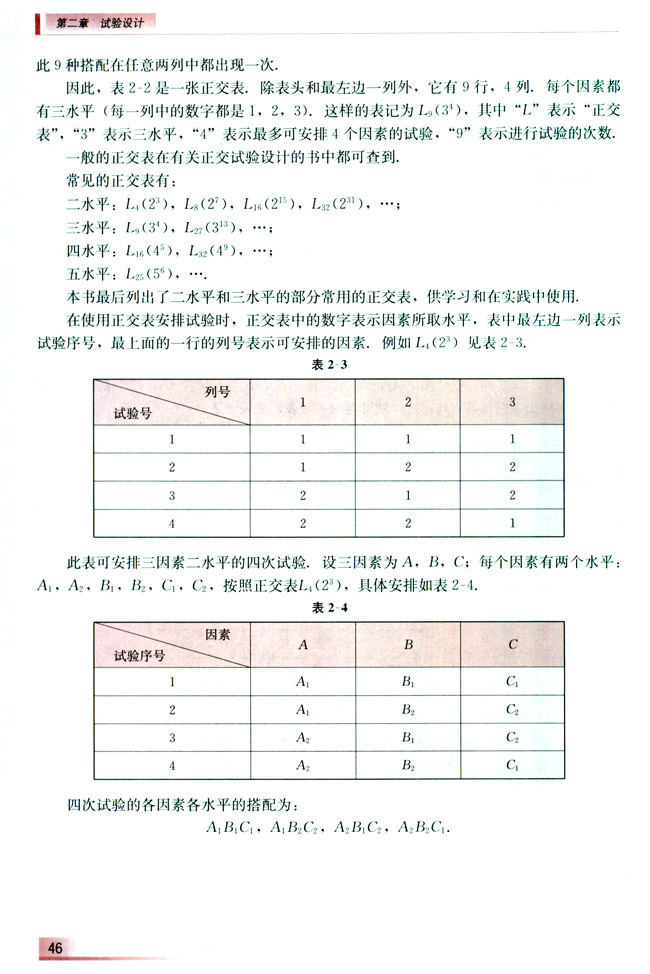 2.2 什么是正交试验设计(第47页)