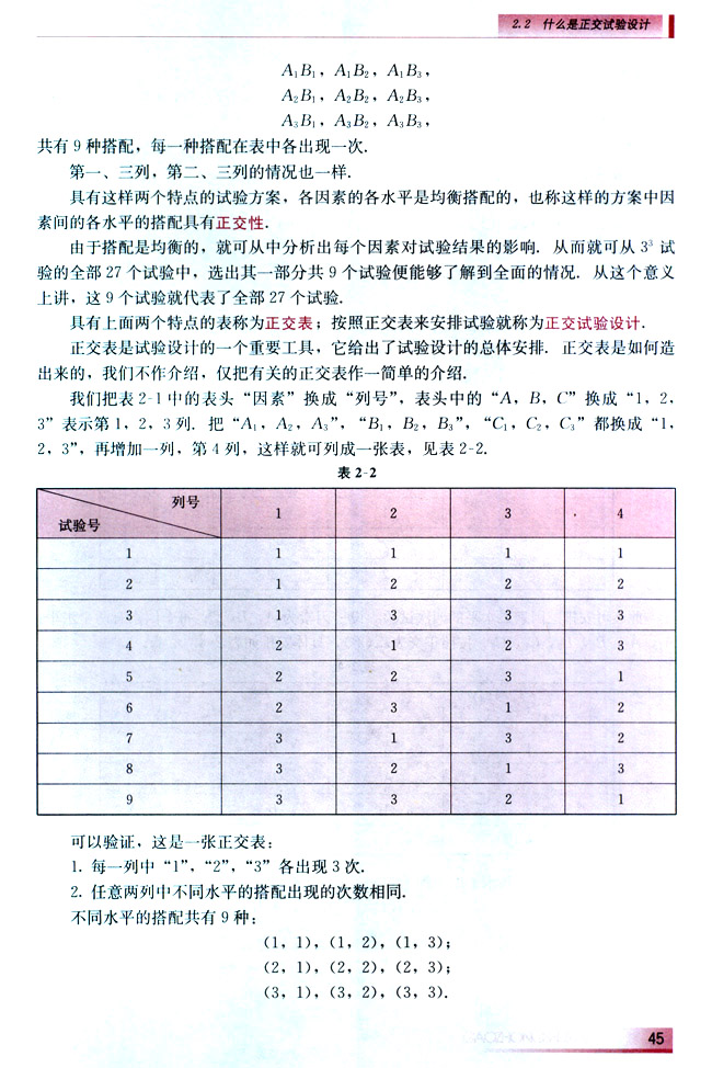 2.2 什么是正交试验设计(第46页)