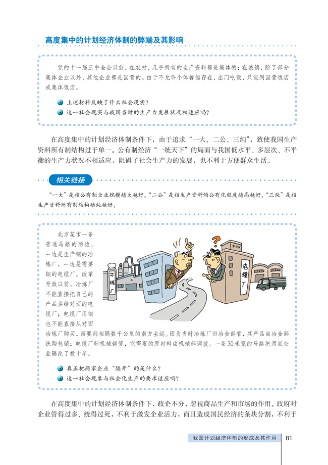 1 我国计划经济体制的形成及其作用(第81页)