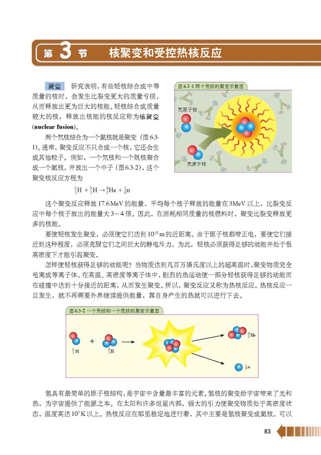 第3节 核聚变和受控热核反应(第83页)