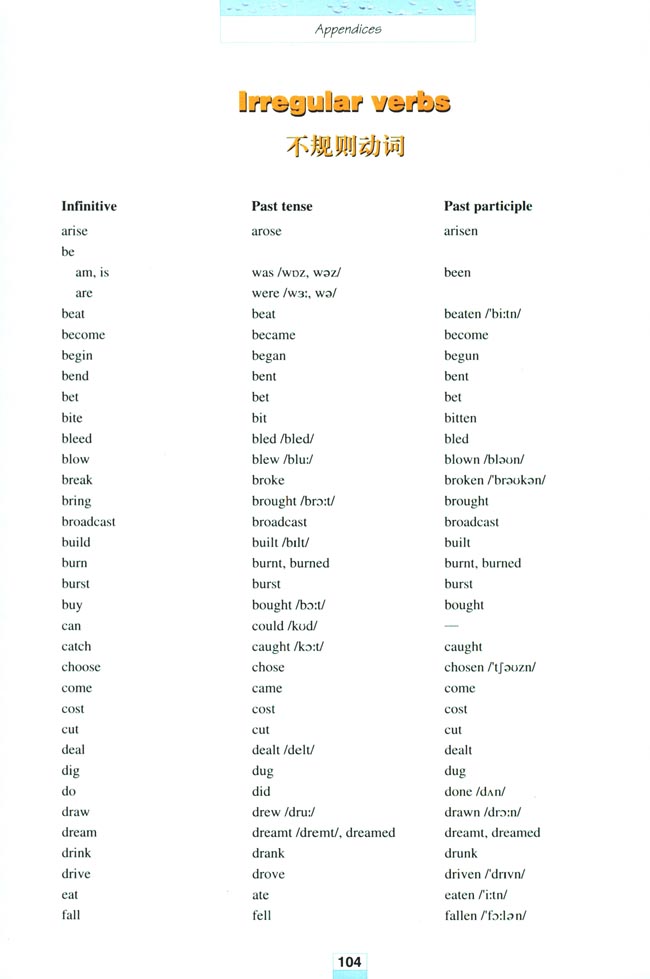 Appendices 附录(第104页)