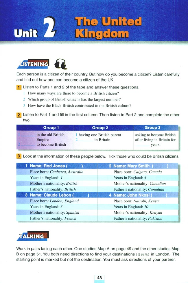 Unit 2 The United Kingdom(第48页)