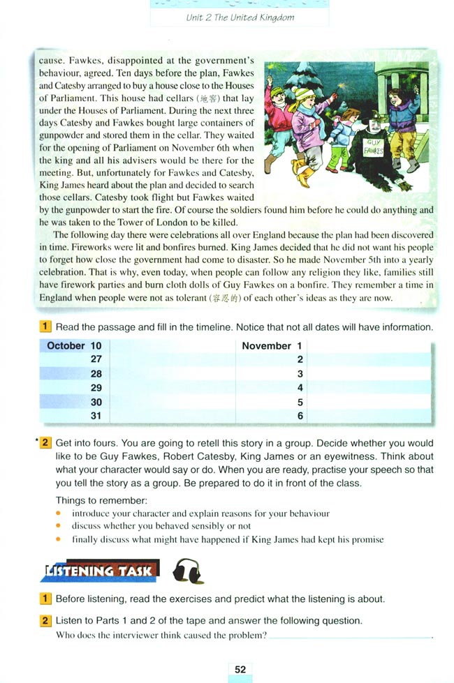Unit 2 The United Kingdom(第52页)