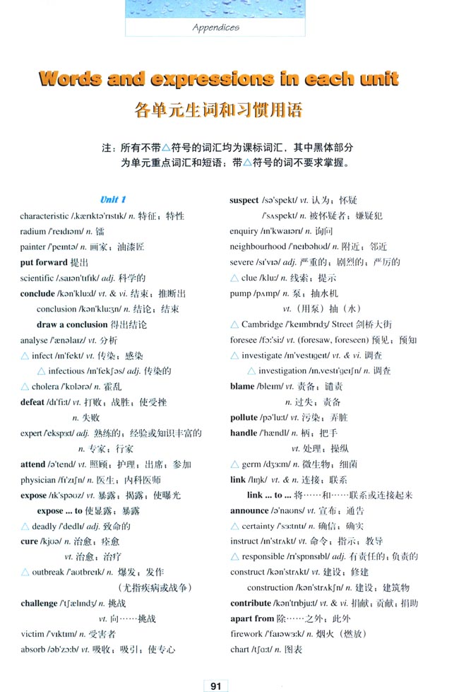 Appendices 附录(第91页)