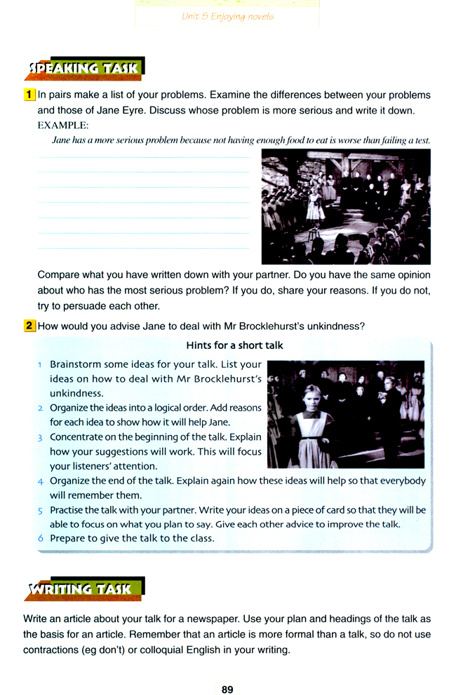 Unit 5 Enjoying novels(第89页)