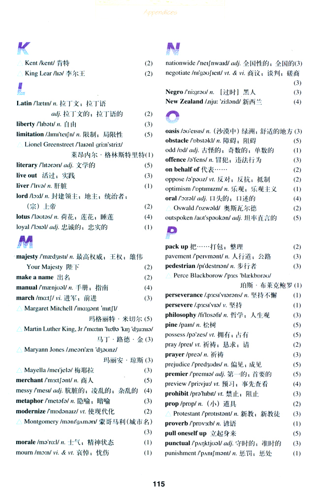 Vocabulary(第115页)
