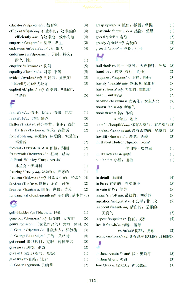 Vocabulary(第114页)