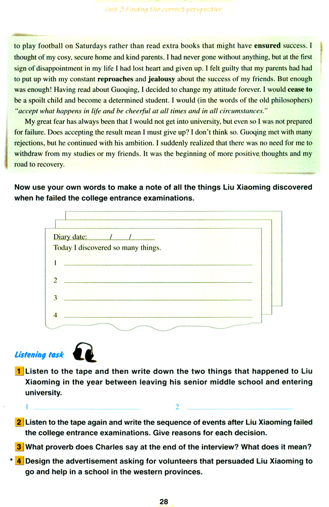 Unit 3 Finding the correct perspective(第28页)