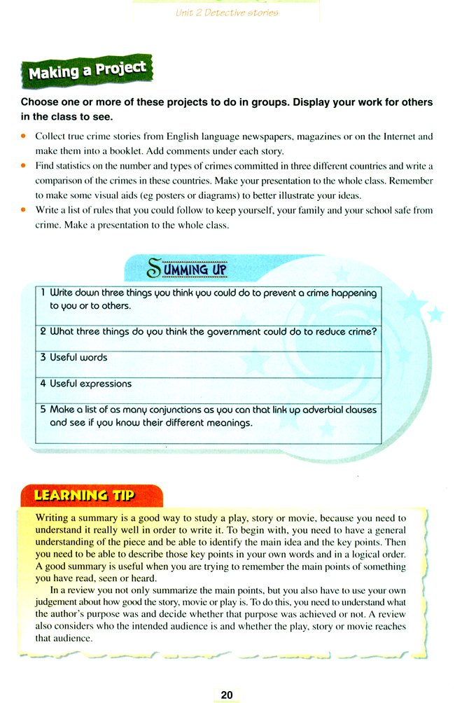 Unit 2 Detective stories(第20页)