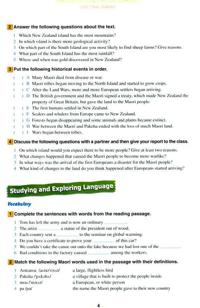 Unit 1 Nex Zealand(第4页)