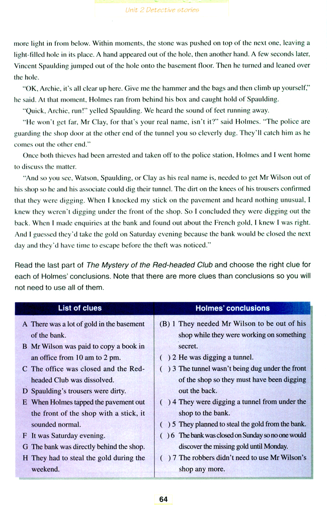 Unit 2 Detective stories(第64页)