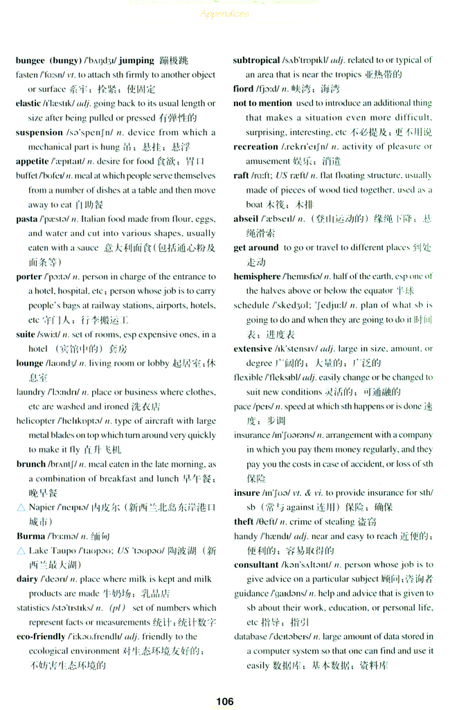 Words and expressions in each unit(第106页)