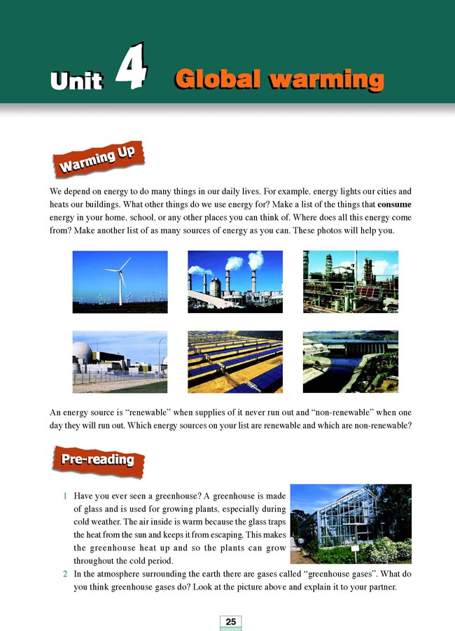 Unit 4 Global warming(第137页)