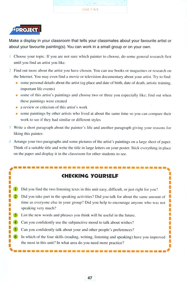 Unit 1 Art(第47页)