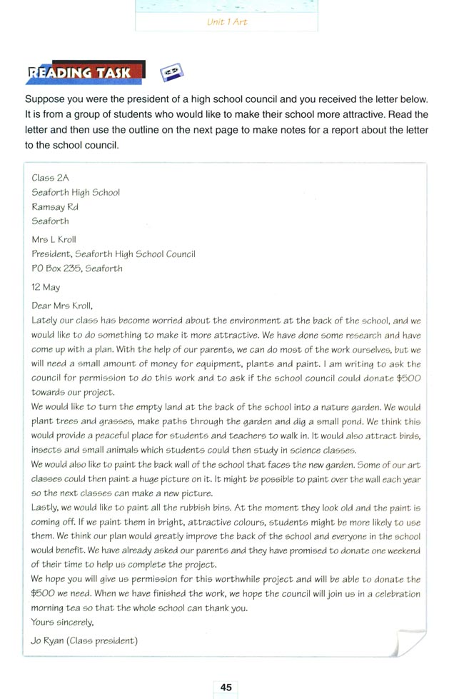 Unit 1 Art(第45页)