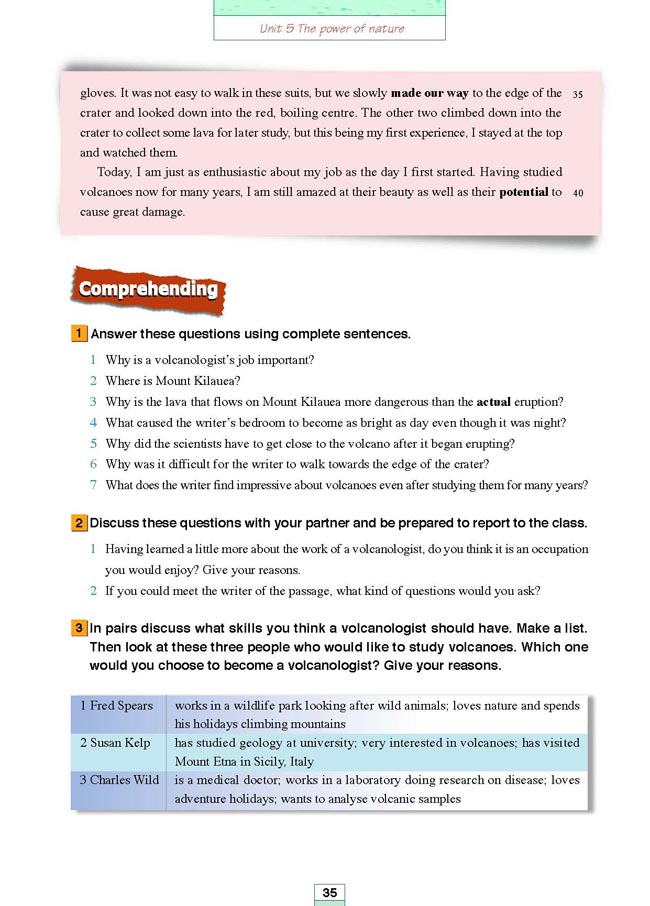 Unit 5 The power of nature(第147页)