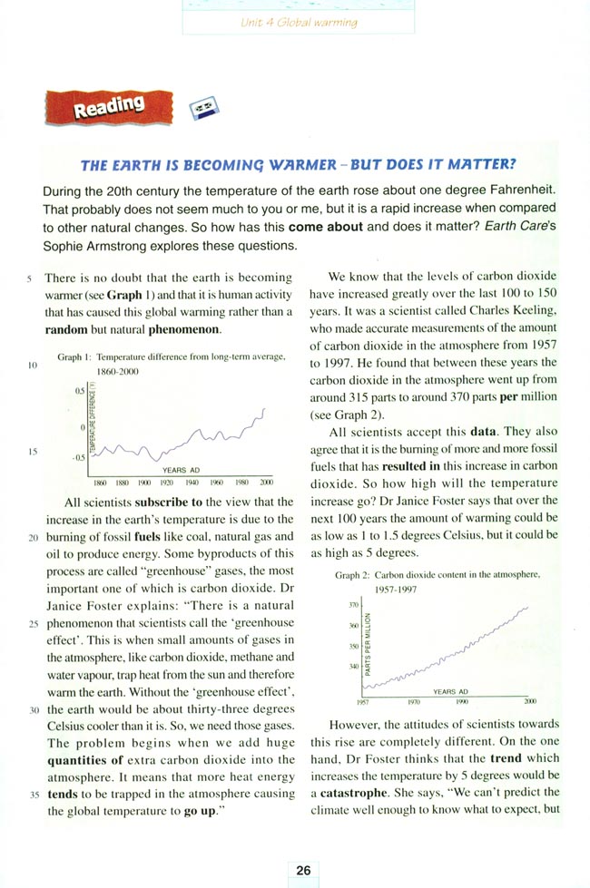 Unit 4 Global warming(第26页)