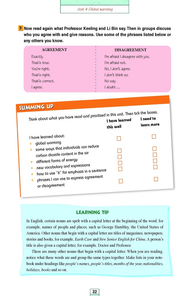 Unit 4 Global warming(第144页)