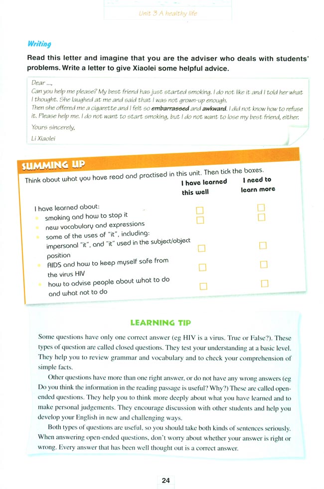 Unit 3 A healthy life(第24页)