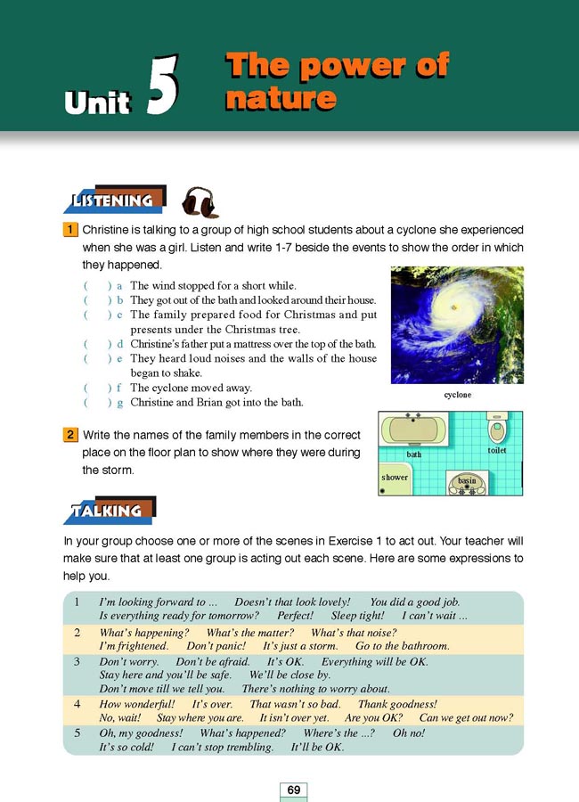 Workbook Unit 5 The power of nature(第181页)