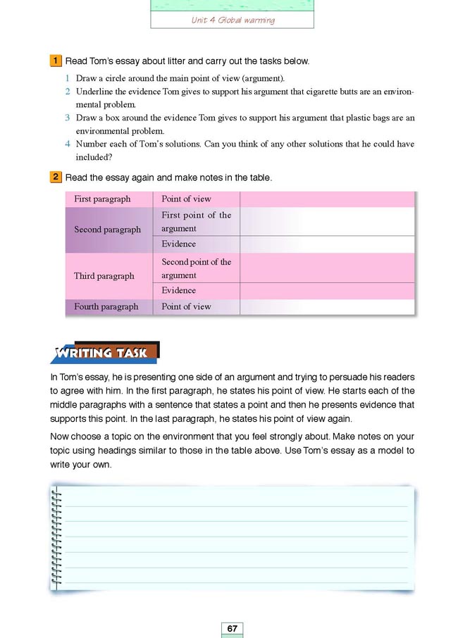 Workbook Unit 4 Global warming(第179页)