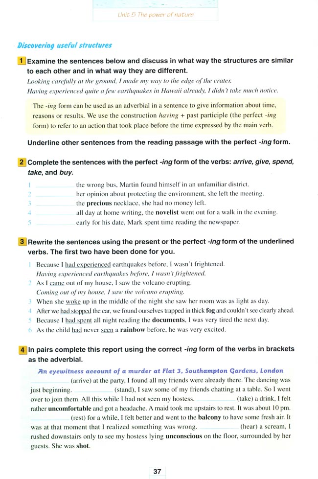 Unit 5 The power of nature(第37页)