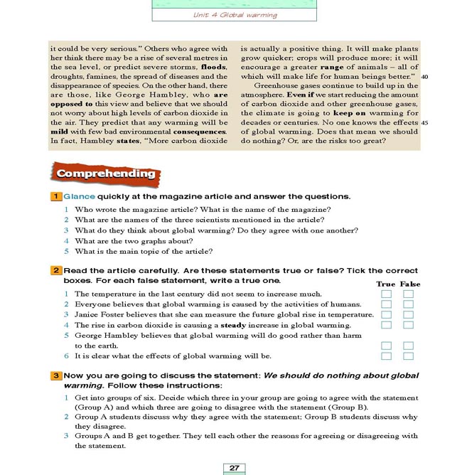 Unit 4 Global warming(第139页)