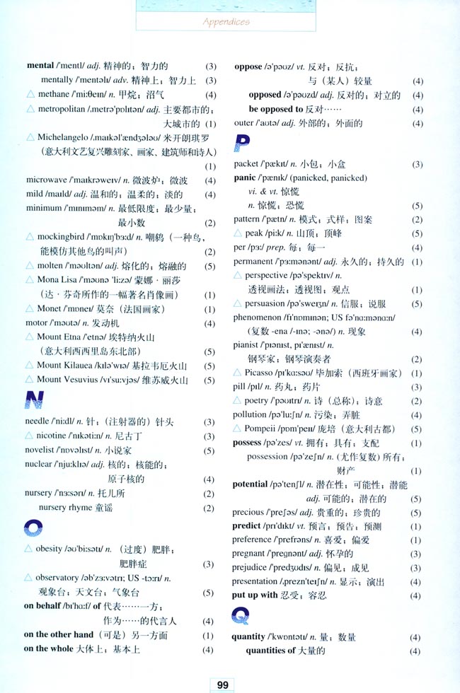 Appendices Vocabulary(第211页)