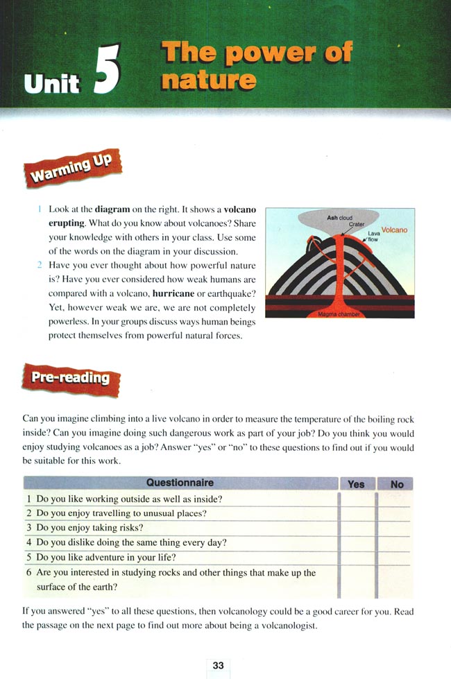 Unit 5 The power of nature(第33页)
