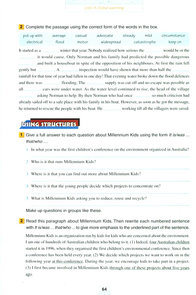 Unit 4 Global warming(第64页)