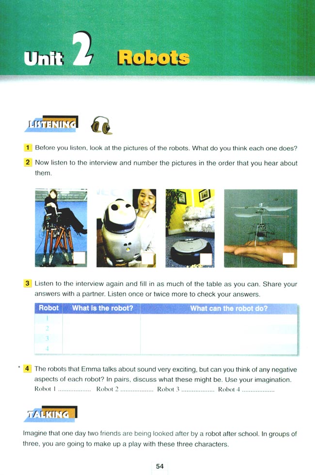 Unit 2 Robots(第54页)