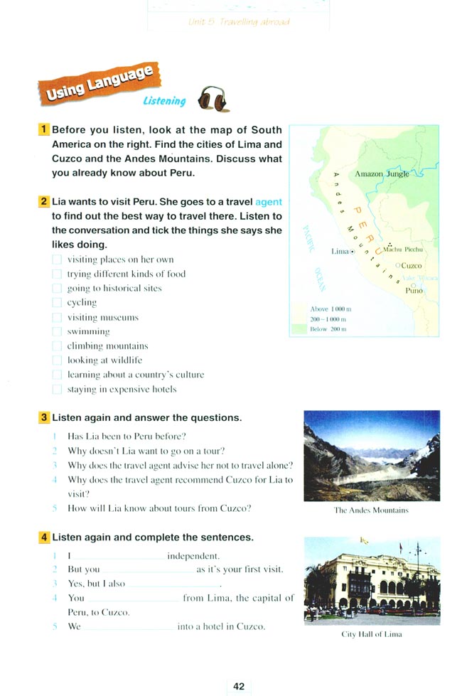 Unit 5 Travelling abroad(第42页)