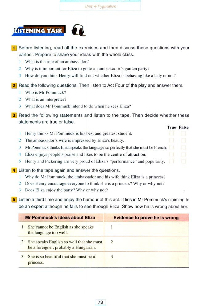 Unit 4 Pygmalion(第73页)