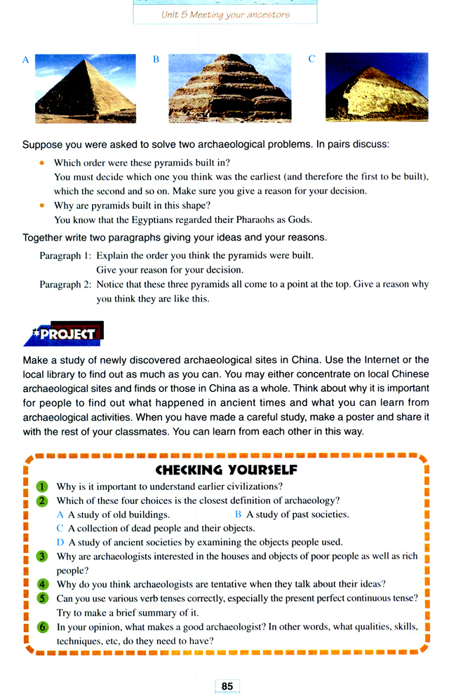 Unit 5 Meeting your ancestors(第85页)