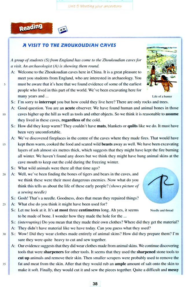 Unit 5 Meeting your ancestors(第38页)