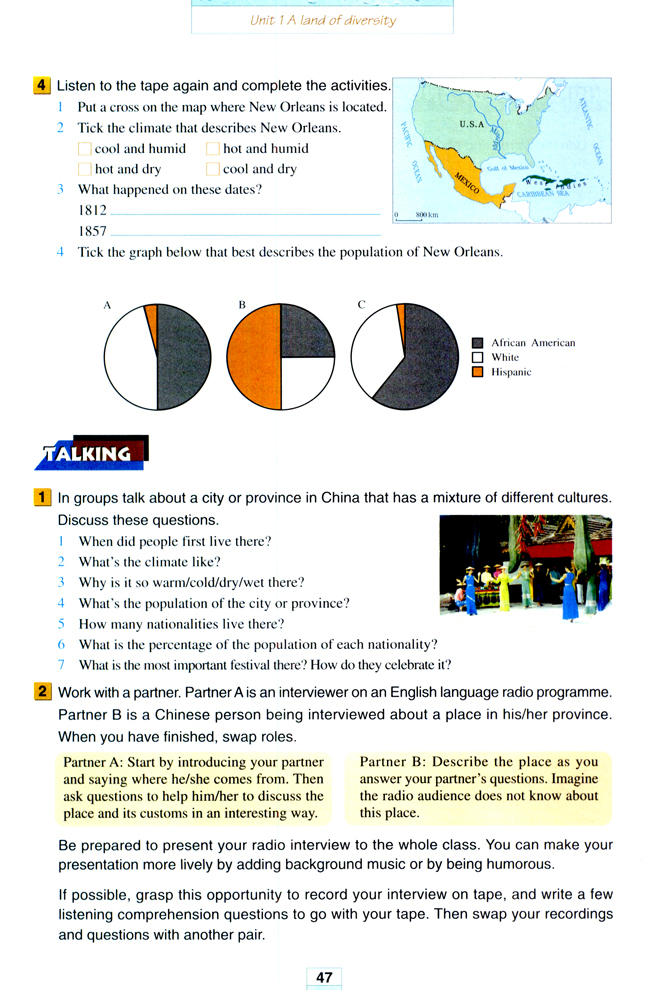 Unit 1 A land of diversity(第47页)