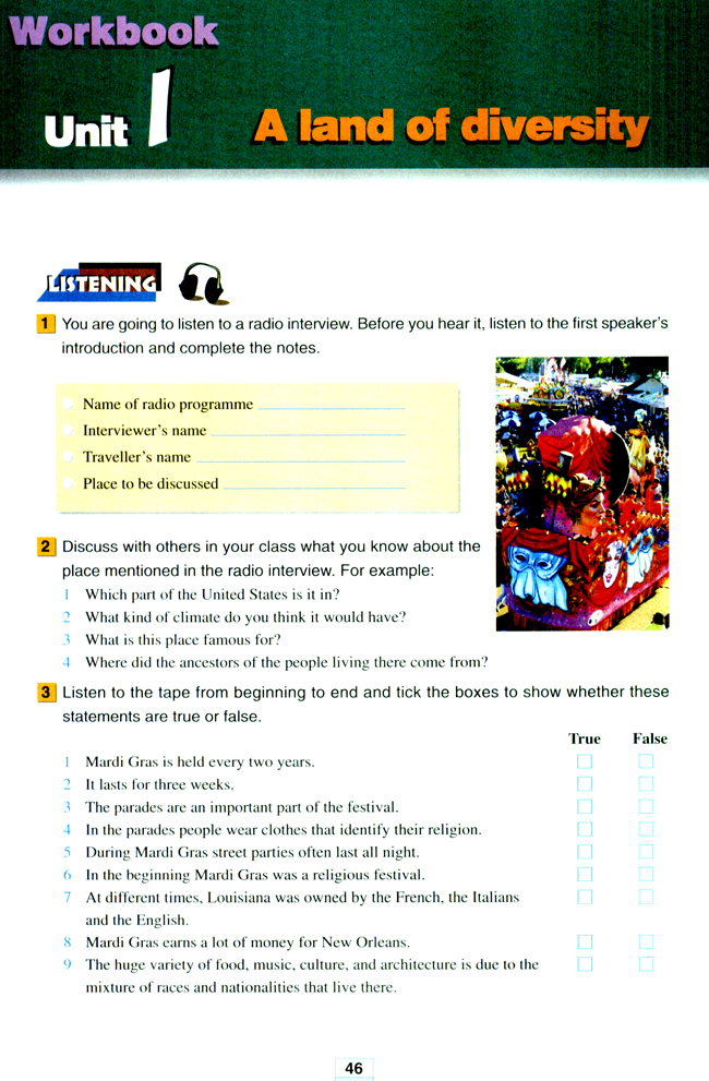 Unit 1 A land of diversity(第46页)