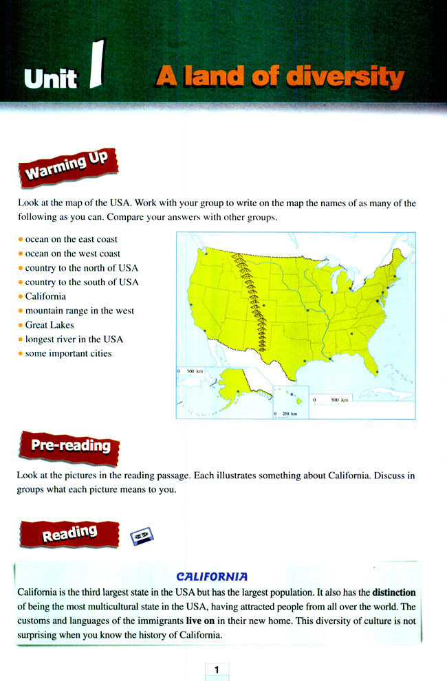 Unit 1 A land of diversity(第1页)