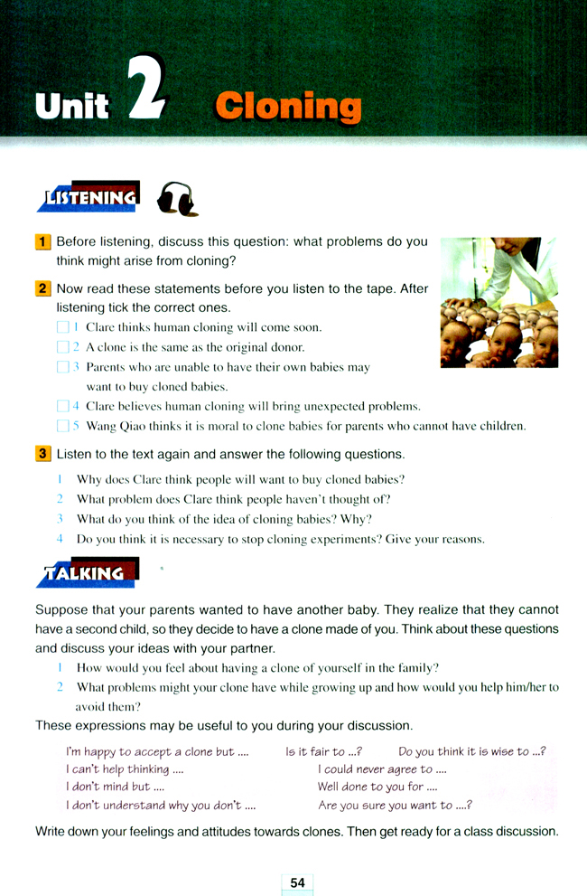 Unit 2 Cloning(第54页)