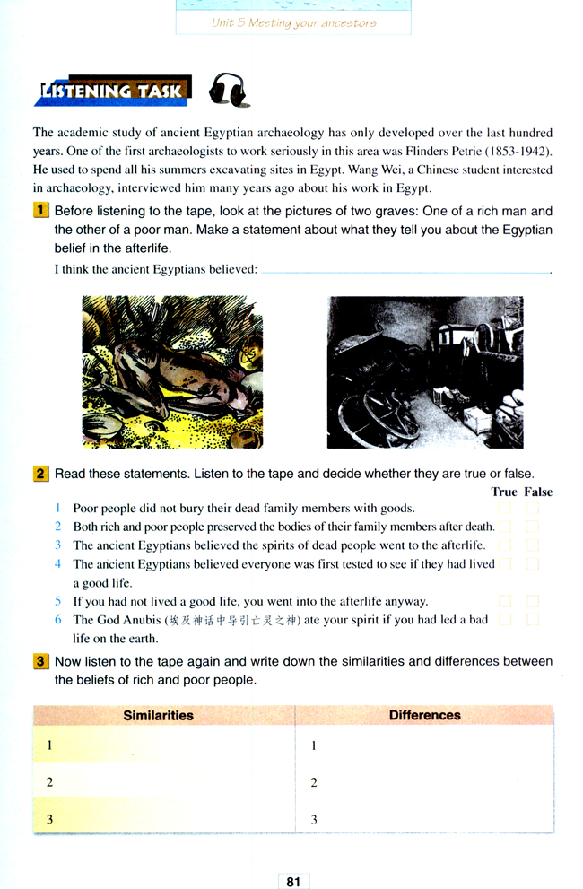 Unit 5 Meeting your ancestors(第81页)